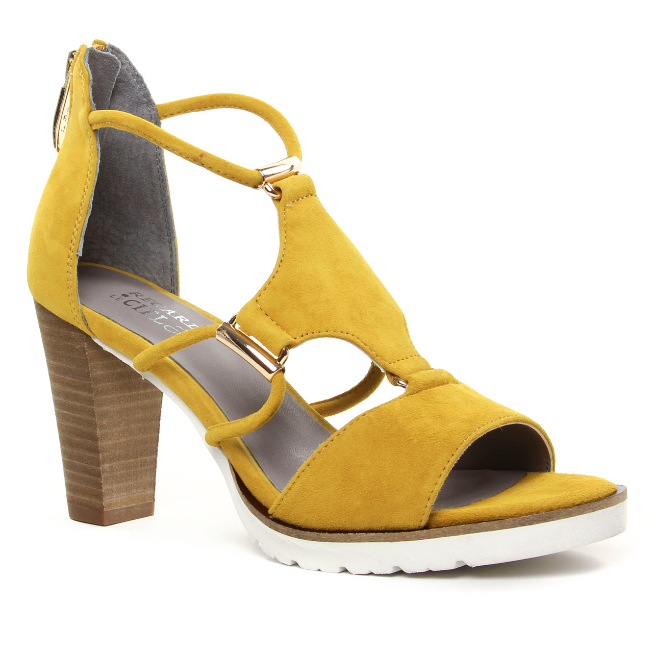 Regarde Le Ciel Sylvie 47 Yellow nu pied talon hauts jaune