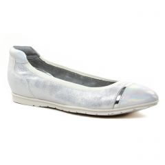 ballerines-confort blanc argent: même style de chaussures en ligne pour femmes que les Tamaris