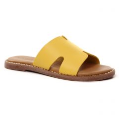 mules jaune: même style de chaussures en ligne pour femmes que les Marco Tozzi