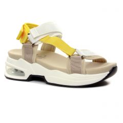 sandales-compensees jaune beige: même style de chaussures en ligne pour femmes que les Les Tropéziennes