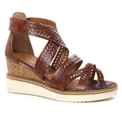 Tamaris 28352 Cognac : chaussures dans la même tendance femme (nu-pieds-talons-compenses marron) et disponibles à la vente en ligne 