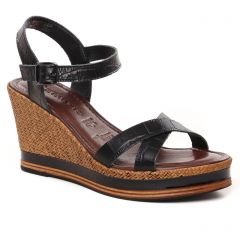 Tamaris 28392 Black : chaussures dans la même tendance femme (nu-pieds-talons-compenses noir) et disponibles à la vente en ligne 