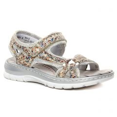 Rieker 66979-90 Silver Flower : chaussures dans la même tendance femme (sandales multicolore) et disponibles à la vente en ligne 