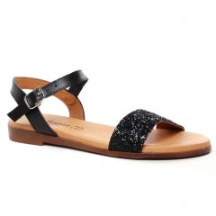 sandales-plates noir: même style de chaussures en ligne pour femmes que les Tamaris