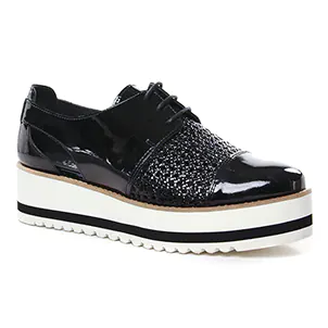 derbys-talons-compenses noir vernis même style de chaussures en ligne pour femmes que les  Tamaris