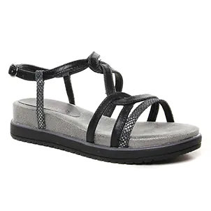 sandales-compensees noir même style de chaussures en ligne pour femmes que les  Rieker