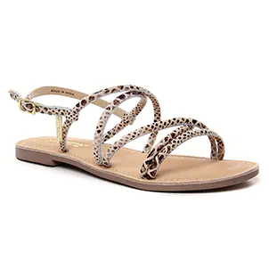 sandales-plates beige serpent même style de chaussures en ligne pour femmes que les  Émilie Karston