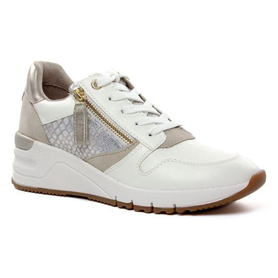 Tennis Et Baskets Mode Tamaris 23702 Wht Lt Gold Co, vue principale de la chaussure femme