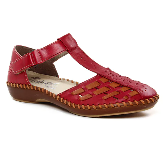 Babies Rieker M1658-33 Rosso, vue principale de la chaussure femme