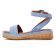 sandales compensées bleu mode femme printemps été vue 3