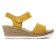 sandales compensées jaune mode femme printemps été vue 2