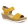 sandales compensées jaune mode femme printemps été vue 1