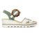 sandales compensées vert blanc mode femme printemps été vue 2