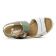 sandales compensées vert blanc mode femme printemps été vue 4