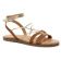 Sandales Plates marron doré mode femme printemps été vue 1