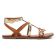Sandales Plates marron doré mode femme printemps été vue 2
