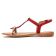Sandales Plates rouge mode femme printemps été vue 3