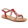 Sandales Plates rouge mode femme printemps été vue 1