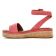 sandales compensées rose mode femme printemps été vue 3