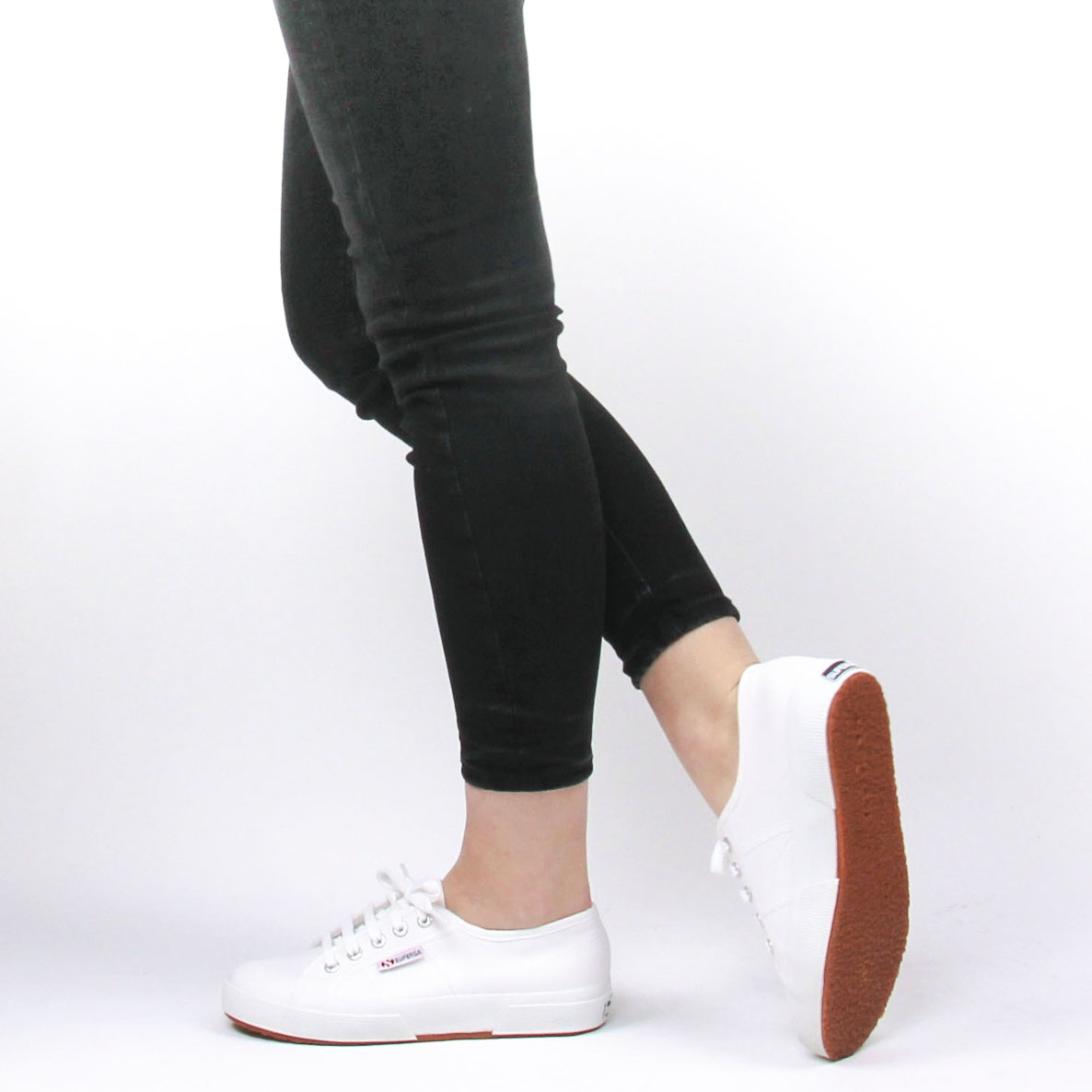 Superga Tennis unisexe à scratch en coton blanc 2750 cotvelu