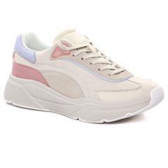 baskets-plateforme blanc rose: même style de chaussures en ligne pour femmes que les Marco Tozzi