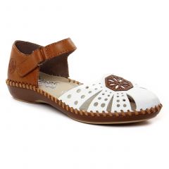 babies-confort blanc marron: même style de chaussures en ligne pour femmes que les Rieker