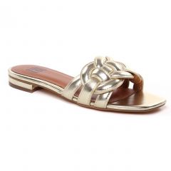mules beige doré: même style de chaussures en ligne pour femmes que les Bibi Lou