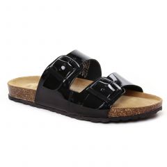 mules noir vernis: même style de chaussures en ligne pour femmes que les Bibi Lou