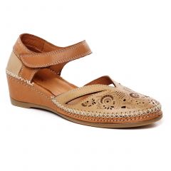 Altex Mirella Brun Beige : chaussures dans la même tendance femme (nu-pieds-talons-compenses beige) et disponibles à la vente en ligne 