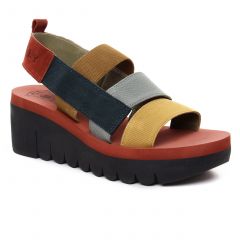 nu-pieds-talons-compenses multicolore: même style de chaussures en ligne pour femmes que les Mamzelle