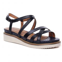 sandales-compensees bleu marine: même style de chaussures en ligne pour femmes que les Remonte