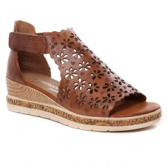 nu-pieds-talons-compenses marron: même style de chaussures en ligne pour femmes que les Tamaris