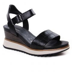 nu-pieds-talons-compenses noir: même style de chaussures en ligne pour femmes que les Jb Martin