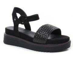 sandales-compensees noir: même style de chaussures en ligne pour femmes que les Rieker