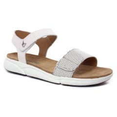 sandales-plates blanc: même style de chaussures en ligne pour femmes que les Tamaris