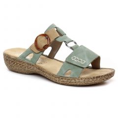 sandales vert menthe: même style de chaussures en ligne pour femmes que les Rieker