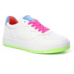tennis blanc bleu: même style de chaussures en ligne pour femmes que les Les Tropéziennes