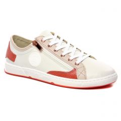 tennis blanc corail: même style de chaussures en ligne pour femmes que les Pataugas