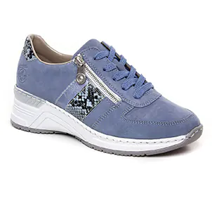 Rieker N4321-11 Lightblue : chaussures dans la même tendance femme (baskets-compensees bleu) et disponibles à la vente en ligne 