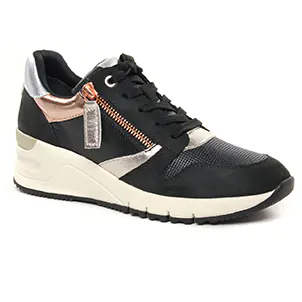 Tamaris 23702 Blk Rosegold C : chaussures dans la même tendance femme (baskets-compensees noir or rose) et disponibles à la vente en ligne 