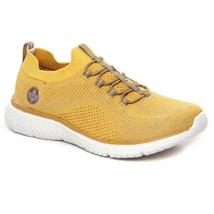 Rieker N9474-69 Gelb Silber : chaussures dans la même tendance femme (baskets-mode jaune) et disponibles à la vente en ligne 