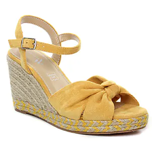 espadrilles-compensees jaune même style de chaussures en ligne pour femmes que les  Porronet