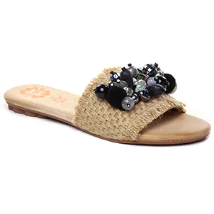 Porronet Fi2704 Noir : chaussures dans la même tendance femme (mules beige noir) et disponibles à la vente en ligne 