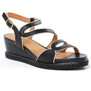 Mamzelle Selene Noir : chaussures dans la même tendance femme (nu-pieds-talons-compenses noir) et disponibles à la vente en ligne 