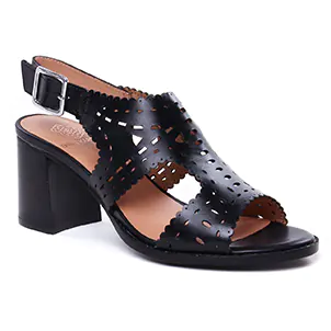 nu-pieds-talons-hauts noir même style de chaussures en ligne pour femmes que les  Émilie Karston