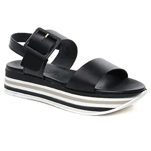 sandales-compensees noir: même style de chaussures en ligne pour femmes que les Caprice