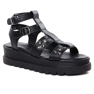 sandales-compensees noir même style de chaussures en ligne pour femmes que les  Émilie Karston