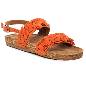 sandales orange même style de chaussures en ligne pour femmes que les  Santafé