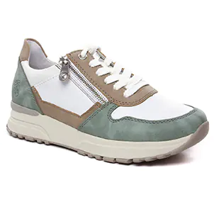 Rieker N7422-80 Mint : chaussures dans la même tendance femme (tennis-plateforme blanc vert) et disponibles à la vente en ligne 