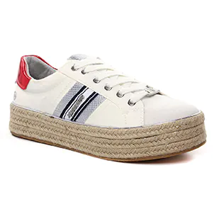 Dockers 46Vg202 Weiss Rot : chaussures dans la même tendance femme (tennis-plateforme blanc) et disponibles à la vente en ligne 